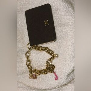 Juicy Couture Gold wallet with charm chain
